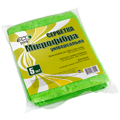 Серветка мікрофібра Універсальна 5 шт. ТМ "ECOpack" 2-1503 фото